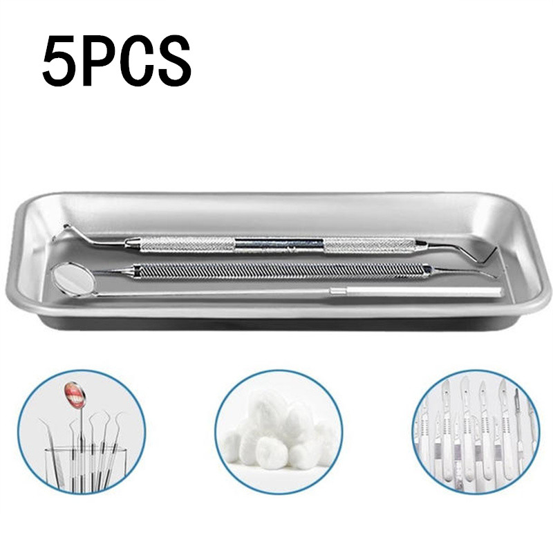 Home Cooking Recipes - ステンレス鋼キッチン用トレイ歯科医療用ツールトレイネイルタトゥージュエリー収納皿1/2/5個セット家庭およびオフィス用