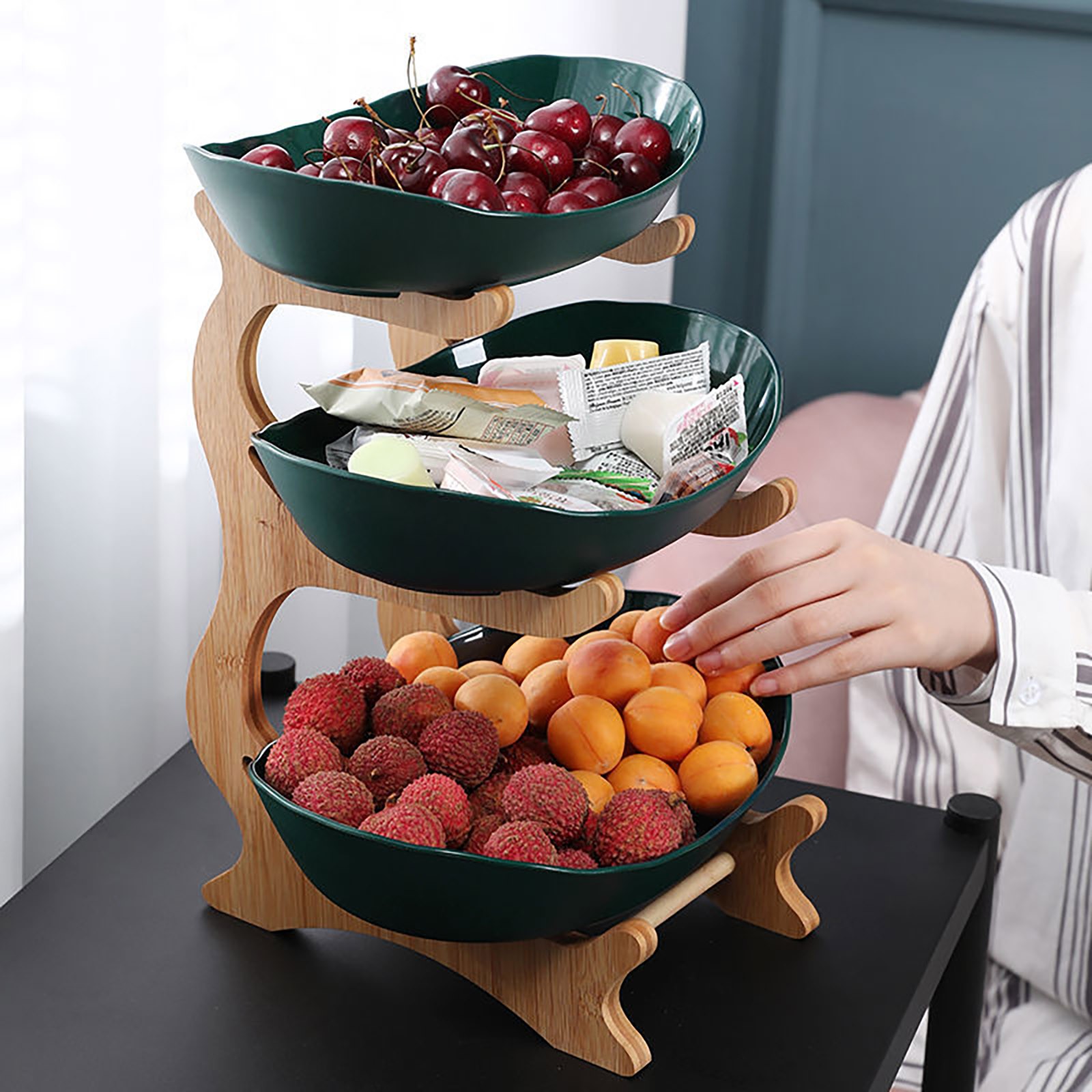 多層サービングトレイ トレンドのモダンフルーツプレート ベス - Home Cooking Recipes のレビューと価格